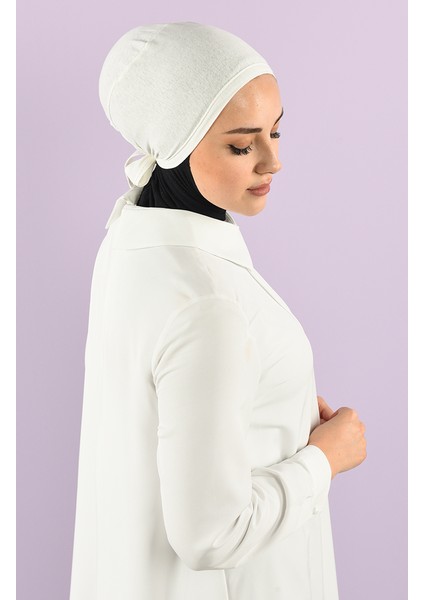 Dikişli Penye Bone 90106-03 Ekru