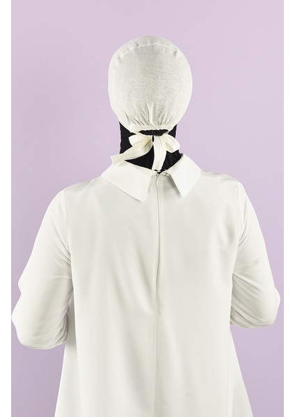 Dikişli Penye Bone 90106-03 Ekru