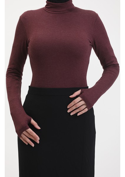 Balıkçı Yaka Body 10405-02 Bordo