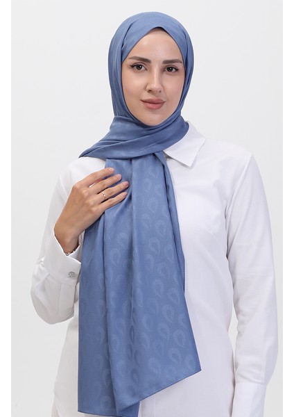 Madame Mary Damla Jakar Şal 19085-06 Indigo
