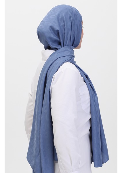 Madame Mary Damla Jakar Şal 19085-06 Indigo modelleri