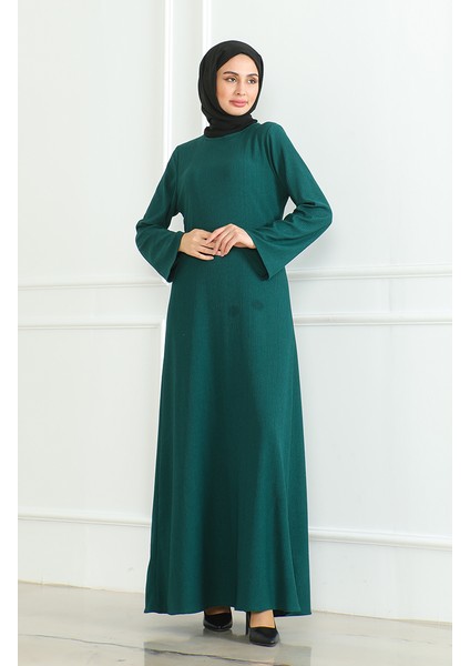 Bürümcük Kumaş Düz Spor Elbise 1003-01 Zümrüt Yeşili fiyatları