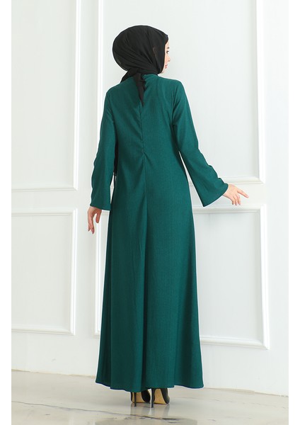 Bürümcük Kumaş Düz Spor Elbise 1003-01 Zümrüt Yeşili indirimleri