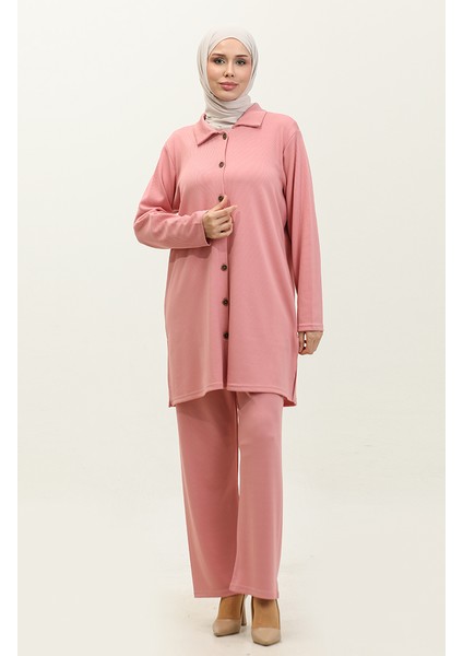 Asya Tunik Pantolon Ikili Takım 2611-09 Pudra