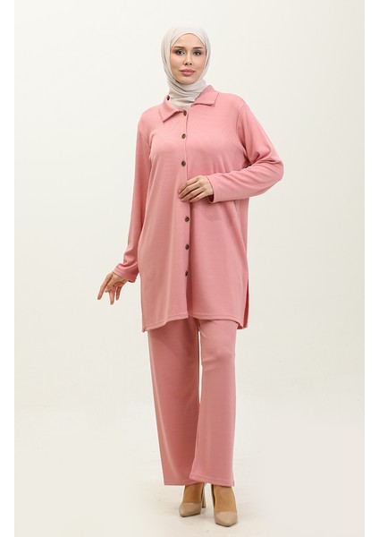 Asya Tunik Pantolon Ikili Takım 2611-09 Pudra