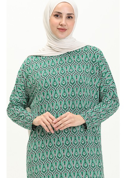 Respiro Desenli Tunik 8596-01 Yeşil Siyah modelleri