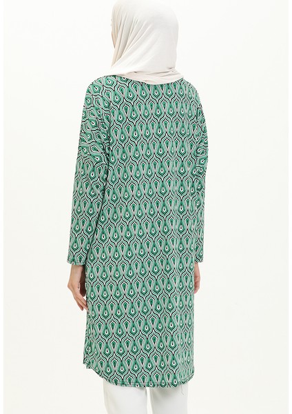 Respiro Desenli Tunik 8596-01 Yeşil Siyah indirimleri