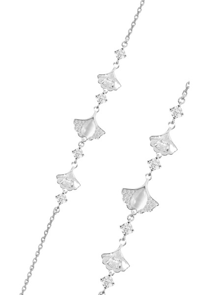 Gümüş Rodyumlu Kedi Gözü ve Zirkon Taşlı Doğa Tılsımı Bileklik SGTL12637RODAJ