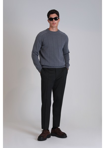 Lusi Spor Erkek Chino Pantolon Slim Fit Siyah