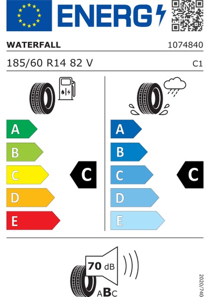 185/60 R14 82V Eco Dynamic Oto Yaz Lastiği (Üretim Yılı: 2024)