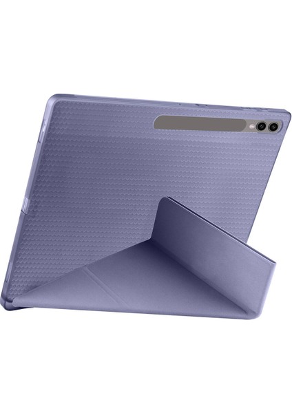 Samsung Galaxy Tab S8 Ultra 14.6'' Inç Uyumlu Kılıf Üçgen Standlı Kalem Bölmeli Tablet Kılıfı