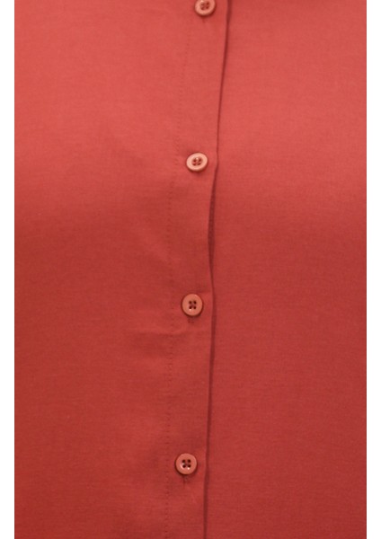 Düğmeli Tunik 6111-03 Koyu Soğan Kabuğu fırsatları