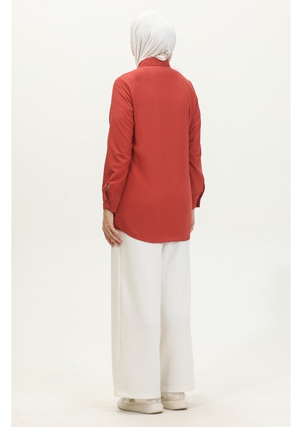 Düğmeli Tunik 6111-03 Koyu Soğan Kabuğu indirimleri