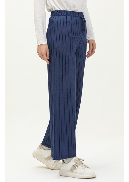 Beli Lastikli Bol Paça Pantolon 8659-01 Indigo