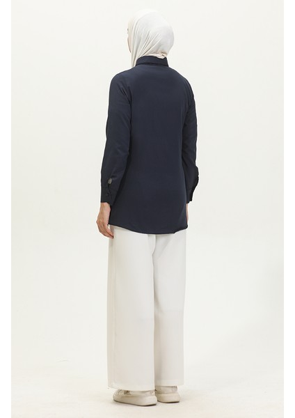 Düğmeli Tunik 6111-01 Lacivert fırsatları