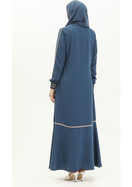 Fermuarlı Ferace 5043-01 Indigo