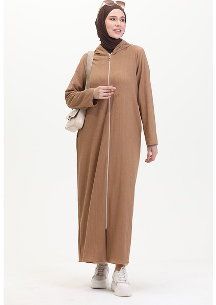 Kapüşonlu Spor Ferace 5104-01 Vizon fiyatları