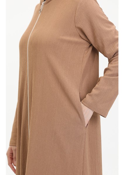 Kapüşonlu Spor Ferace 5104-01 Vizon fırsatları