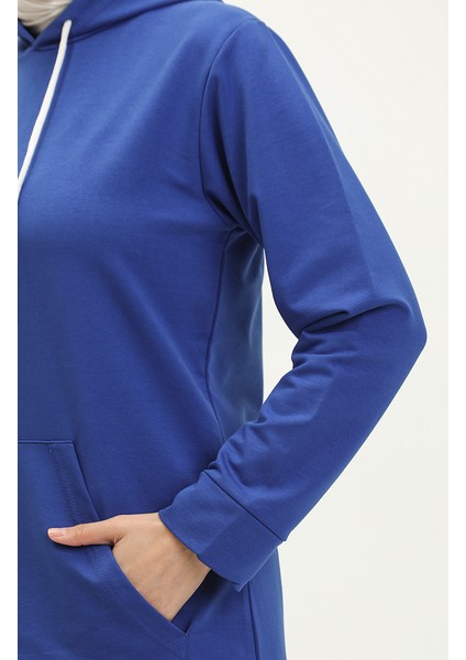 Iki Iplik Kanguru Cepli Sweatshirt 23007-05 Saks fırsatları