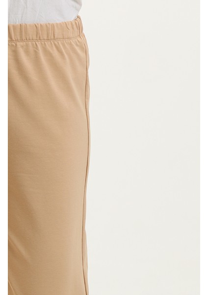 Beli Lastikli Eşofman Altı 23095-02 Bej modelleri