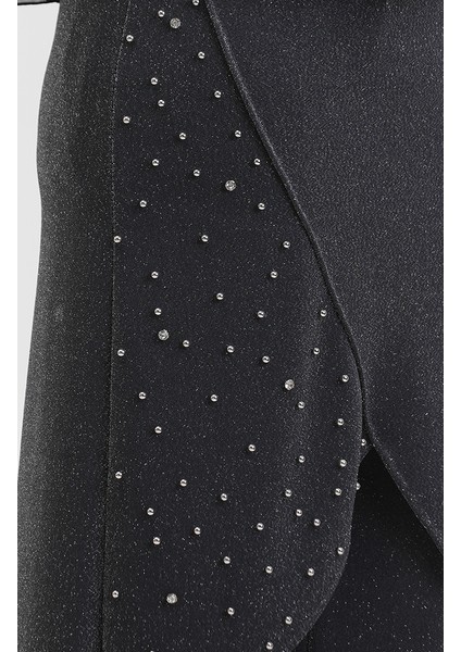 Taşlı Abiye Takım 0437-06 Gri