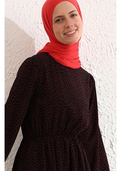 Büzgülü Tunik 4346-03 Siyah Kırmızı fırsatları