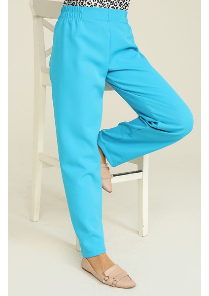Beli Lastikli Pantolon 1983-39 Turkuaz