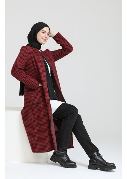 Kazayağı Desenli Kap 1658-07 Bordo
