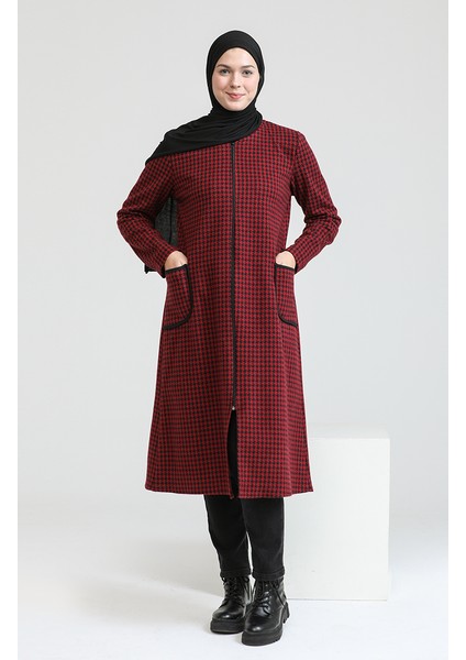Kazayağı Desenli Kap 1658-07 Bordo