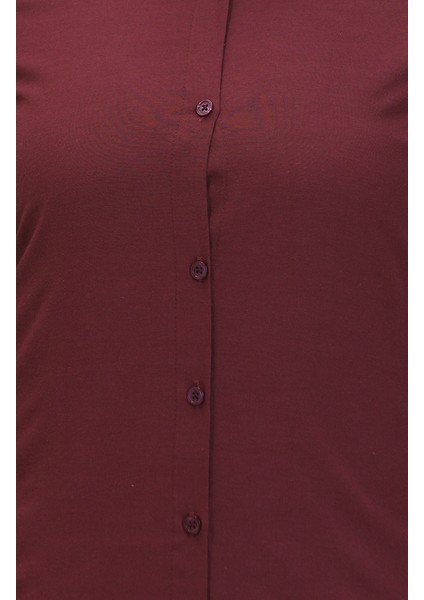 Düğmeli Tunik 6111-07 Mürdüm modelleri