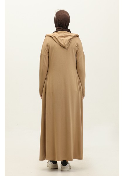 Fermuarlı Ferace 2140-02 Vizon indirimleri