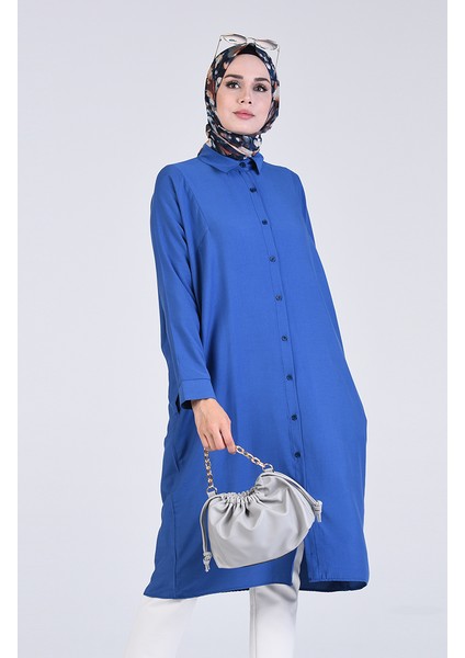 Reglan Kol Tunik 6433-11 Açık Lacivert