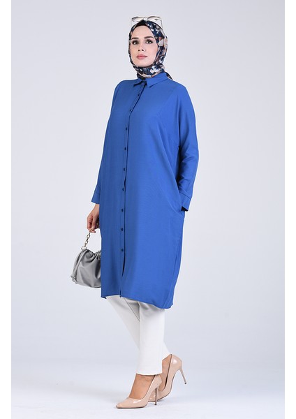 Reglan Kol Tunik 6433-11 Açık Lacivert