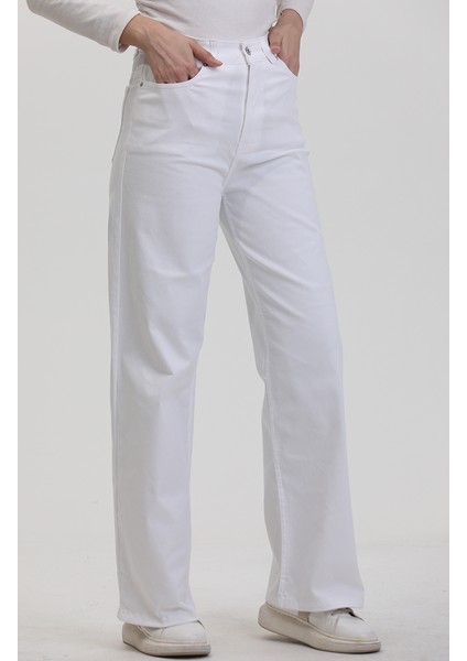 Plazzo Kot Pantolon 2727888-01 Beyaz