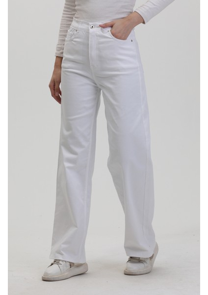 Plazzo Kot Pantolon 2727888-01 Beyaz