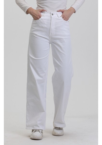 Plazzo Kot Pantolon 2727888-01 Beyaz