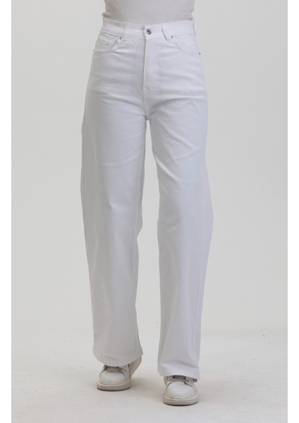 Plazzo Kot Pantolon 2727888-01 Beyaz