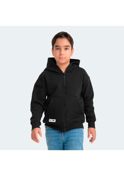 LEKAN Unisex Çocuk Sweatshirt Siyah