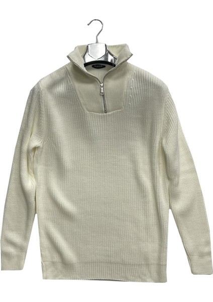 Huffa Erkek Slim Fit Uzun Kol Dik Yaka Triko KAZAK-6977