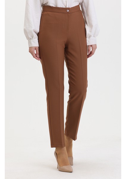 Düz Paça Pantolon 1153-02 Taba