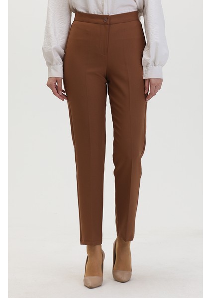 Düz Paça Pantolon 1153-02 Taba