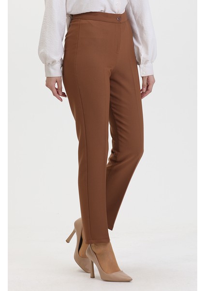 Düz Paça Pantolon 1153-02 Taba