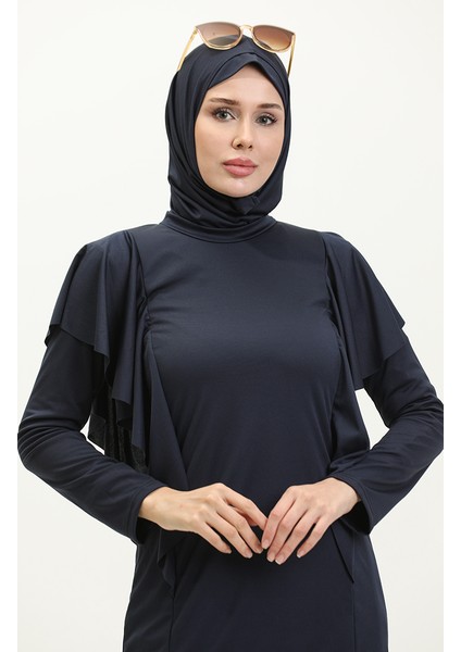 Garnili Tesettür Mayo Kadınlar İçin Lacivert Renkli modelleri