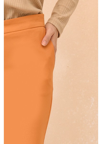 Fermuarlı Klasik Pantolon 3318-07 Hardal modelleri