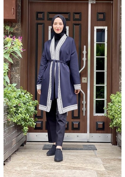 Yaka Detaylı Kimono 2013-04 Lacivert