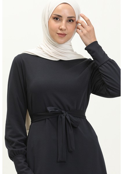 Kuşaklı Tunik Pantolon Ikili Takım 0690-08 Lacivert modelleri