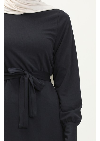 Kuşaklı Tunik Pantolon Ikili Takım 0690-08 Lacivert fırsatları