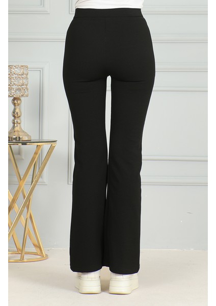 Ispanyol Paça Pantolon 7094-01 Siyah fırsatları