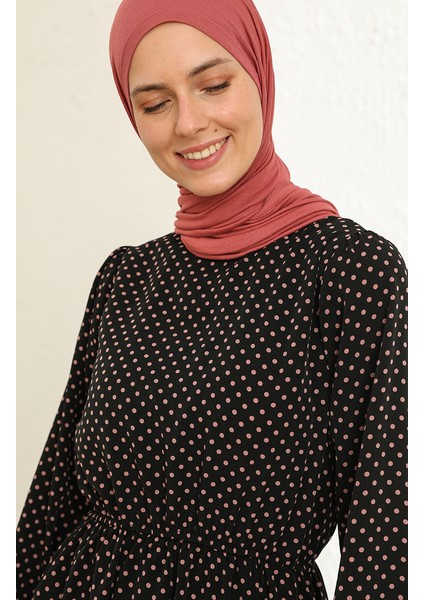 Büzgülü Tunik 4346-05 Siyah Gül Kurusu fırsatları