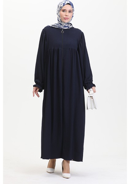 Robadan Büzgülü Ferace 1052-04 Lacivert